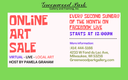 Milwaukee Greenwood Park Gallery Presents: Online Art Sale